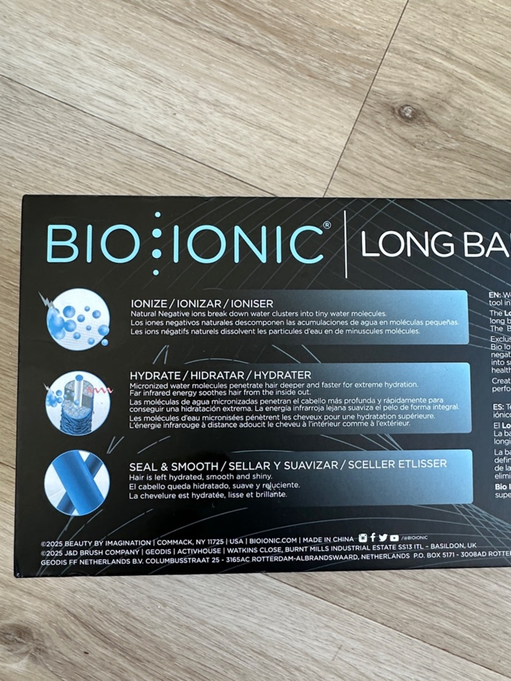 Bio Ionic 1.25" Long Barrel Pro Curling Iron Black with Teal Accents ' NanoIonic - Picture 10 of 12